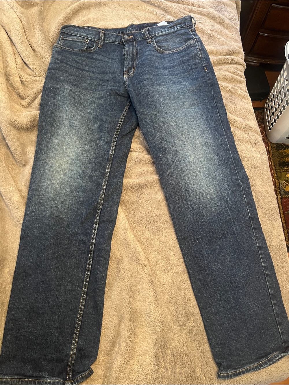 Old Navy Men's Dark Blue Straight Jeans